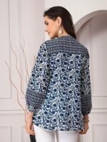 Women's Floral Printed Cotton Top - Image 2