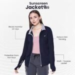 SUNSCREEN JACKET Women's Travel Nylon Solid Plain Sports Summer Gym Workout Running Travel Trekking and Sunscreen jacket for Women Nylon Winter Casual Wear� - Image 3