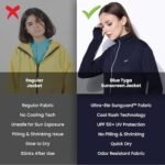 SUNSCREEN JACKET Women's Travel Nylon Solid Plain Sports Summer Gym Workout Running Travel Trekking and Sunscreen jacket for Women Nylon Winter Casual Wear� - Image 4