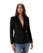 Casual Blazer for Women, Elegant Satin Coat for Office & Party Use