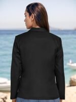 Casual Blazer for Women, Elegant Satin Coat for Office & Party Use - Image 4