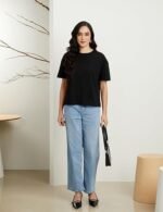 Women's Super Soft Cotton Round Neck Solid T-Shirt (Stylish | Oversized Fit)