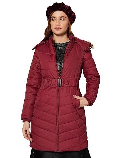 bb1-3-2.jpg Women's Polyester Long Line Regular Fit Parka Quilted Jacket (Puffer Jackets) - Image 1