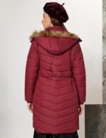 Women's Polyester Long Line Regular Fit Parka Quilted Jacket (Puffer Jackets) - Image 5