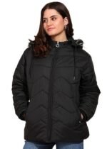 Women's Winter Jacket - Full Sleeve Nylon Puffer Coat, Stylish & Warm Outerwear for Cold Weather, Comfortable Down Alternative, Temp Rated to -10°C