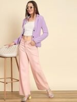 Purple Blazer, Single Breasted Full Sleeve Casual Blazer For Girls & Women ( 6787 ) Medium Size gifts for women - Image 2