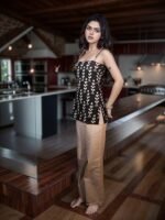 Printed Square Neck Sleeveless Backless Short Indo-Western Ethnic Kurti Top for Women's & Girl's - Image 2