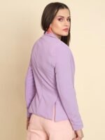 Purple Blazer, Single Breasted Full Sleeve Casual Blazer For Girls & Women ( 6787 ) Medium Size gifts for women - Image 3