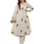 Anarkali Kurta-Set for Women – Viscose Rayon Printed Kurta & Straight Pant | Festive Ethnic Indian Traditional Outfit for Functions & Puja