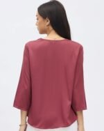 Printed Top with Contrast Tipping – Stylish Ethnic & Western Tops for Women – Summer Travel Wear, Trendy Tops for Jeans, Lightweight & Comfortable Casual Wear - Image 5