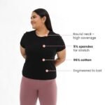 Women's Cotton Regular Fit The Last Tee |Stays New for 750+ Days |10X Durable| Round Neck | T-Shirt | Short Sleeves | Hip Covering | Tee - Image 3