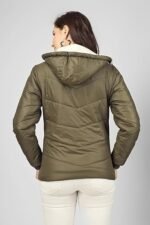 Women's Standard Length Polyester Blend Winter Jacket Warm Jacket for Girls/Jacket Stylish Solid Color Stylish Jacket Women's Quilted Jacket - Image 4