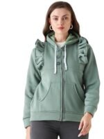 Women Solid Hooded Casual Jacket For Winter||Winterwear||
