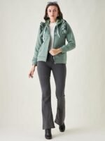 Women Solid Hooded Casual Jacket For Winter||Winterwear|| - Image 4