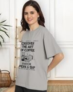 Oversized T-Shirt for Women || Graphic Printed Loose fit Womens Tshirts - Image 3