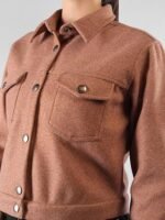 Women's Corduroy Long length Jacket - Image 4