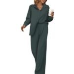 Stylish Co-ord Set for Women – Trendy Korean Summer Travel Outfit | Lightweight Two Piece Dress for Beach & Holiday Look | Casual Style | Textured | Full Sleeve