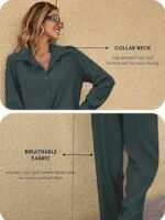 Stylish Co-ord Set for Women – Trendy Korean Summer Travel Outfit | Lightweight Two Piece Dress for Beach & Holiday Look | Casual Style | Textured | Full Sleeve - Image 2