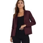 Casual Blazer for Women, Elegant Satin Coat for Office & Party Use