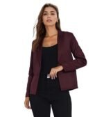 Casual Blazer for Women, Elegant Satin Coat for Office & Party Use