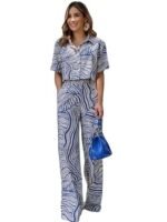 Co-ord Set for Women – Stylish Korean Summer Outfit | Trendy Travel & Streetwear Look for Girls |Jumpsuit for Women | Hangouts | Picnic | Vacation Wear | Half Sleeeve |