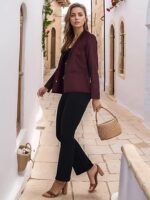 Casual Blazer for Women, Elegant Satin Coat for Office & Party Use - Image 2