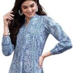 Women's Floral Printed Cotton Regular Fit Top