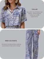 Co-ord Set for Women – Stylish Korean Summer Outfit | Trendy Travel & Streetwear Look for Girls |Jumpsuit for Women | Hangouts | Picnic | Vacation Wear | Half Sleeeve | - Image 2