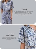 Co-ord Set for Women – Stylish Korean Summer Outfit | Trendy Travel & Streetwear Look for Girls |Jumpsuit for Women | Hangouts | Picnic | Vacation Wear | Half Sleeeve | - Image 3