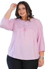 Women's Cotton Regular Fit Embroidered Summer Tops