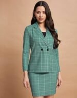 Cord Set for Women, Lycra Blazer, Inner Top and Skirt Set, Blazer Co ord Set for Women - Image 3