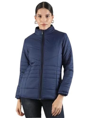 ii1-3-2.jpg Stylish Long Sleeves Winter Jacket For Women, Solid Plain Zipper Jacket For Women - Image 1