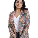 Chic Blazer for Women | Versatile Polyester Jacket Everyday to Special Occasions | All-Season Poly Rayon Jacket in Pink and Blue with Notched Collar, Full Sleeves, Regular Fit