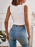 Women’s Fashion Tops – Cotton Crop Tops, Loose Fit Oversized Shirts & Stylish Korean Tank Tops for Summer Wear - Image 2