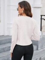 Women Poly Lycra Standard Length Oversized Jacket Korean Style Casual Outerwear | Streetwear Party Jacket with Trendy Loose Fit - Image 2