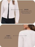 Women Poly Lycra Standard Length Oversized Jacket Korean Style Casual Outerwear | Streetwear Party Jacket with Trendy Loose Fit - Image 4