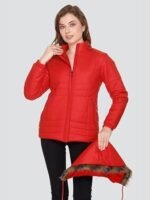 Women’s Stylish Solid Full Sleeves Jacket | Winter Wear Quilted Jacket for Travelling | Regulaer Fit Puffer Jacket For Women - Image 3