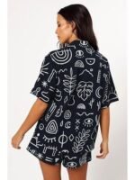 Women Rayon Printed Stylish Co-Ord Set Trendy Korean Summer Travel Outfit | Pajama Set For Beach & Holiday Look - Image 4