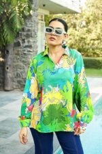 Women's Rayon Oversized Fit Korean Casual Short Sleeve Loose Fit Crop Top|Summer Wear - Image 2