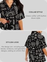 Women Rayon Printed Stylish Co-Ord Set Trendy Korean Summer Travel Outfit | Pajama Set For Beach & Holiday Look - Image 2