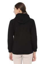 Women's Synthetic Hooded Neck Sweatshirt | Long Seelves Regular Fit Zipper - Image 2