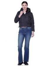 Hooded Crop Jacket for Women in Full Zipper || Stylish Jacket for Women Winter Wear with Hood || - Image 3