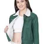 Women's Cotton Blend Blouson Fur Standard Length Jacket