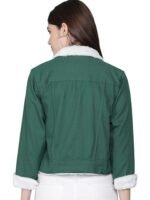 Women's Cotton Blend Blouson Fur Standard Length Jacket - Image 3