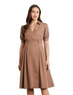 Women's 'Desk-to-Dinner' Fit & Flare Wrap Dress (Midi Length | Stylish)