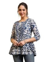 Regular Fit Printed Shirt Top Women | Tops Stylish Latest | Office Wear | Cotton Blend | Girls Top Women's