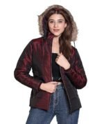 Winter wear Full Sleeve Women's Solid Quilted Jacket - Image 3