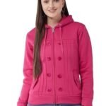 Casual Solid Full Sleeves Stylish Women Fleece Jacket with Zipper Hoodie II Hooded Neck II Winter Wear