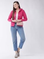 Casual Solid Full Sleeves Stylish Women Fleece Jacket with Zipper Hoodie II Hooded Neck II Winter Wear - Image 4