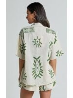 Stylish Co-ord Set for Women – Trendy Korean Summer Travel Outfit | Pajama Set For Women & Girl for Beach & Holiday Look - Image 4